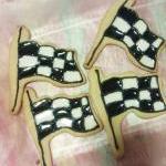One Dozen Decorated Checker..