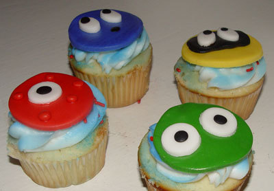 12 Fondant "Yo Gabba Gabba Inspired" Cupcake Toppers