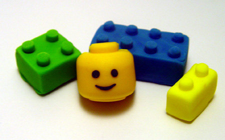 Fondant Lego Inspired Cake/Cupcake Toppers (18 pieces)