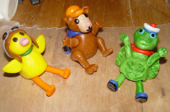 Fondant "WONDER PETS Inspired" Cake Toppers (vehicle included)