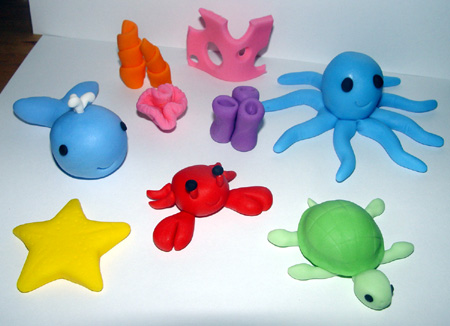 Fondant Sea Life Cake/Cupcake Toppers