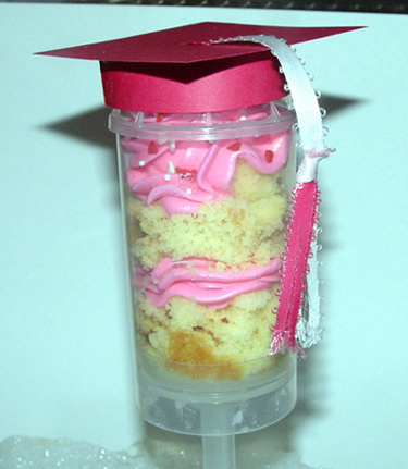 One Dozen Graduation Themed Cupcake Push Pops
