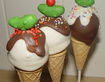 One Dozen "Ice Cream & Pickles" Cake Pops
