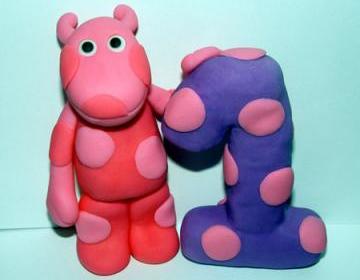 Fondant "BACKYARDIGANS Inspired" Figure & Number Cake Topper