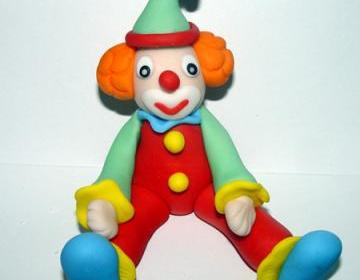 Fondant Circus Clown Cake Topper