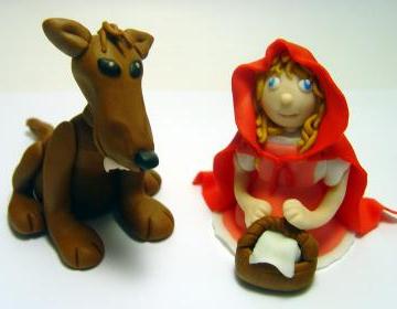 Fondant Red Riding Hood & Wolf Cake Toppers