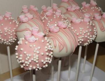 One Dozen Baby Shower Themed Cake Pops- As Featured in Tori Spelling's blog "LilSugar's 20 Most Adorable Baby Shower Cake Pops"